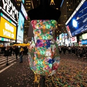 Luxe Aquarium Graphic Print Dress, 4